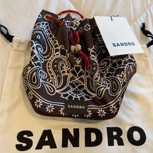 Sandro Black and White Paisley Mini Bag brand new
